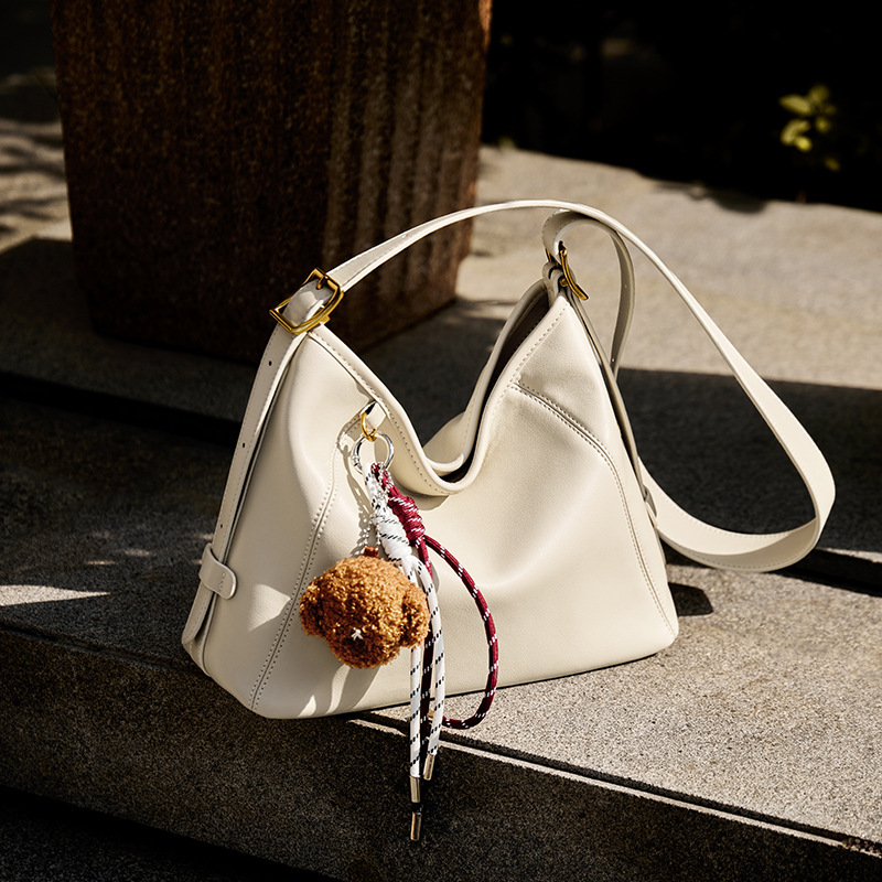 Nalandu Coco Bag Women's 2026 New Spring/Summer Large Capacity Bucket Bag Commuter Genuine Leather Shoulder Crossbody Bag