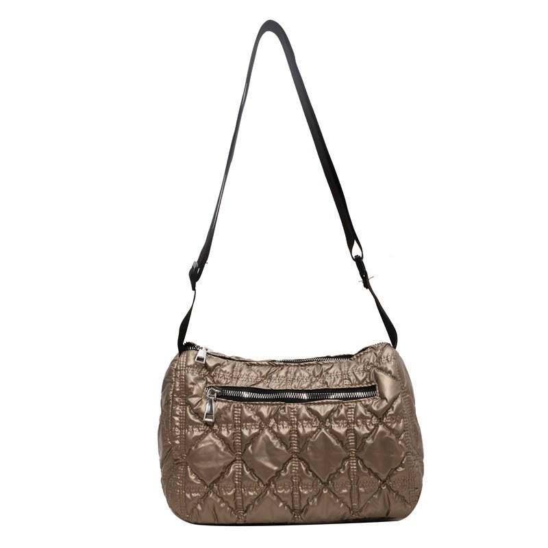 Bolsa de mujer primavera Internet celebridad Nuevo estilo coreano casual bolsa de hombro acolchada de algodón de moda todo partido de gran capacidad bolsa de mensajero al por mayor