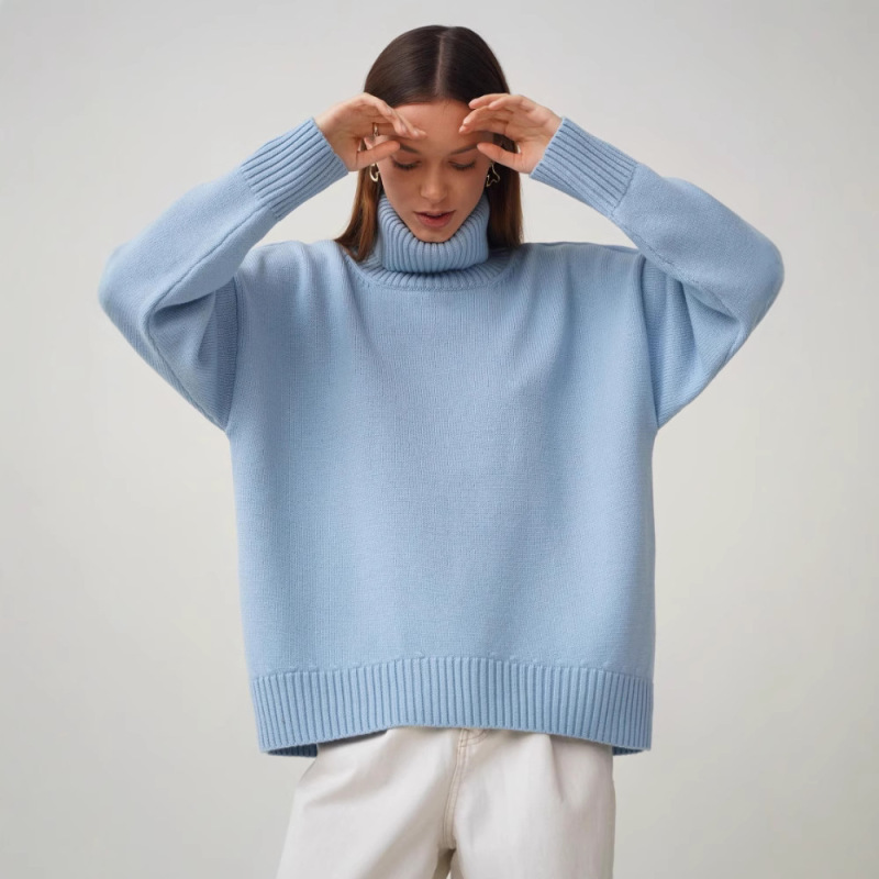 Cross-Border Solid Color Turtleneck Sweater, European and American Style, 2026 Autumn and Winter, Comfortable Loose Fit, Classic Versatile Style, Elegant Pullover Sweater Cross-Border Solid Color Turtleneck Sweater, European and American Style, 2026 Autumn and Winter, Comfortable Loose Fit, Classic Versatile Style, Elegant Pullover Sweater
