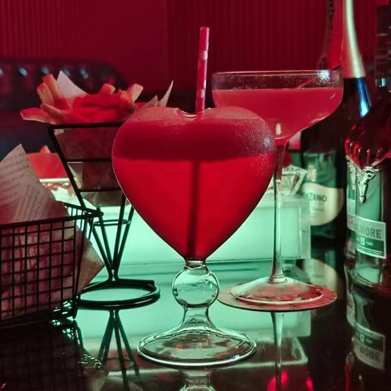 FUENTE fabricante amor cóctel Copa barra personalizada en forma de corazón de cristal creativo regalo Copa