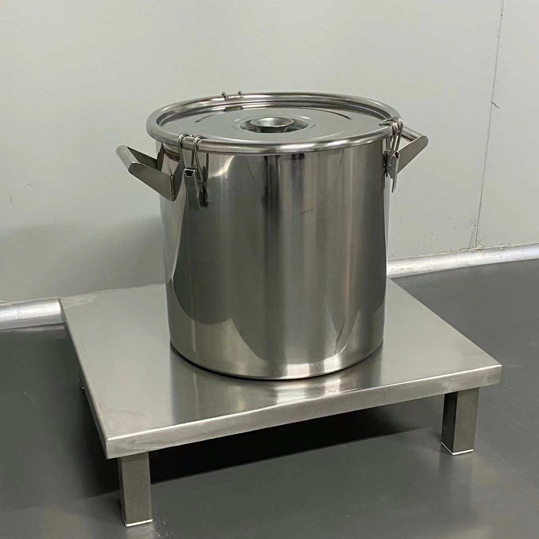 不锈钢桶 加厚 带盖 双耳 密封 硅胶 SUS316L 洁净 食品 制药