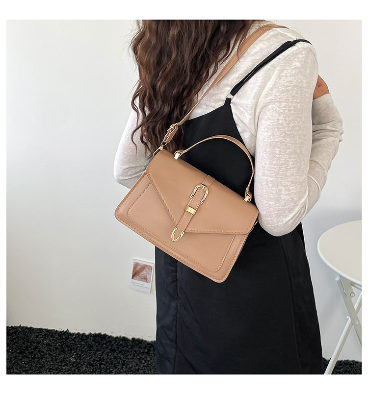 Bolso de hombro cruzado de moda con hebilla para mujer_voghion.com