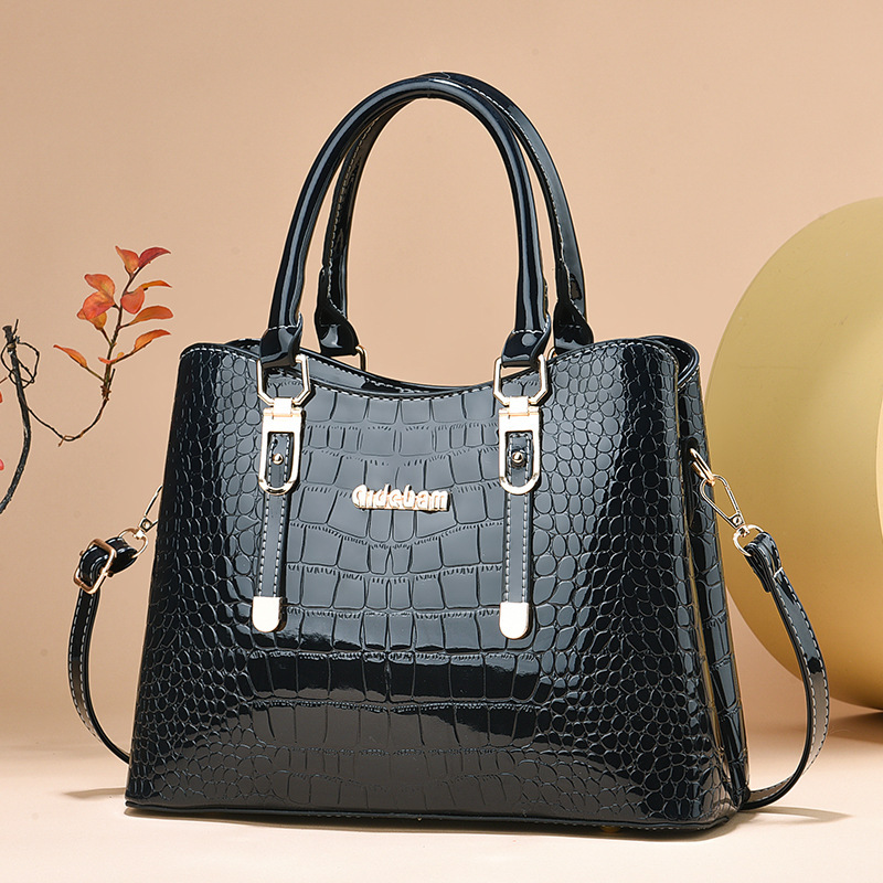 [Bolso de mujeres de Shichen] Otoño Invierno 2023 temperamento bolso de mano de gran capacidad bolso de mujer con patrón de cocodrilo bolso de hombro