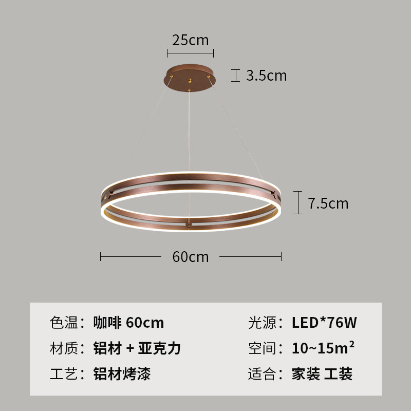 Modelo de comedor lámpara de lujo simple lámpara del dormitorio de lámpara muy redonda modelo de sala de estar diseñador de Italia del norte