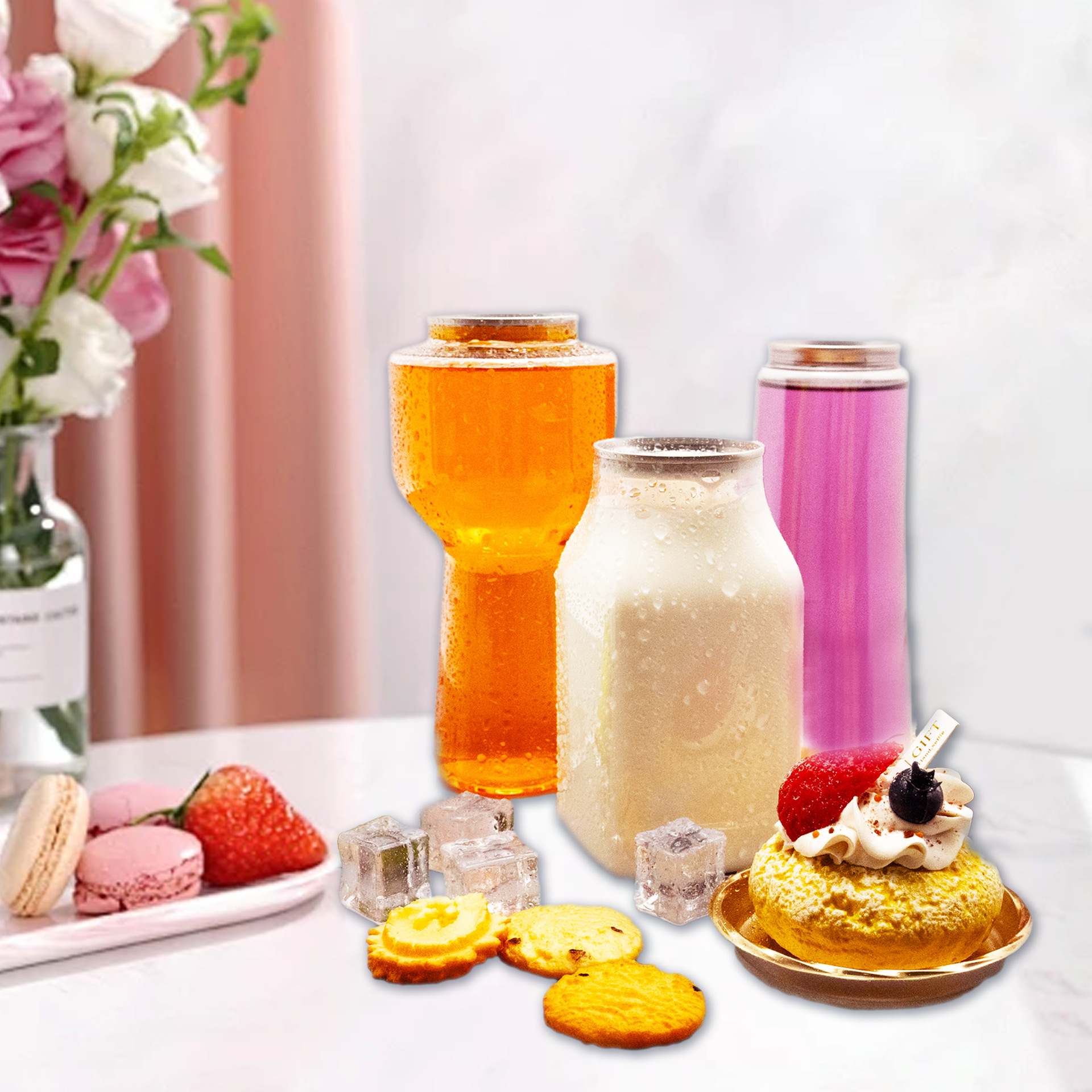 Botella de té de leche sellada transparente latas de plástico alimentos PET latas de leche desechables fábrica al por mayor suministro directo image 5