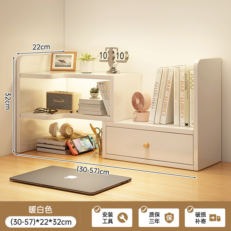[캐비닛 도어가 있는 왼쪽 코너] 따뜻한 흰색 접이식 30-57cm