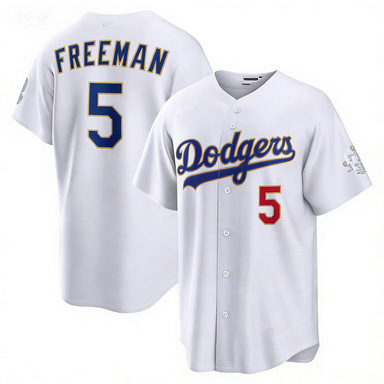 2026 New Cross-Border E-Commerce Foreign Trade Model Dodger Team Championship White Comfortable Printed Cardigan Baseball Shirt