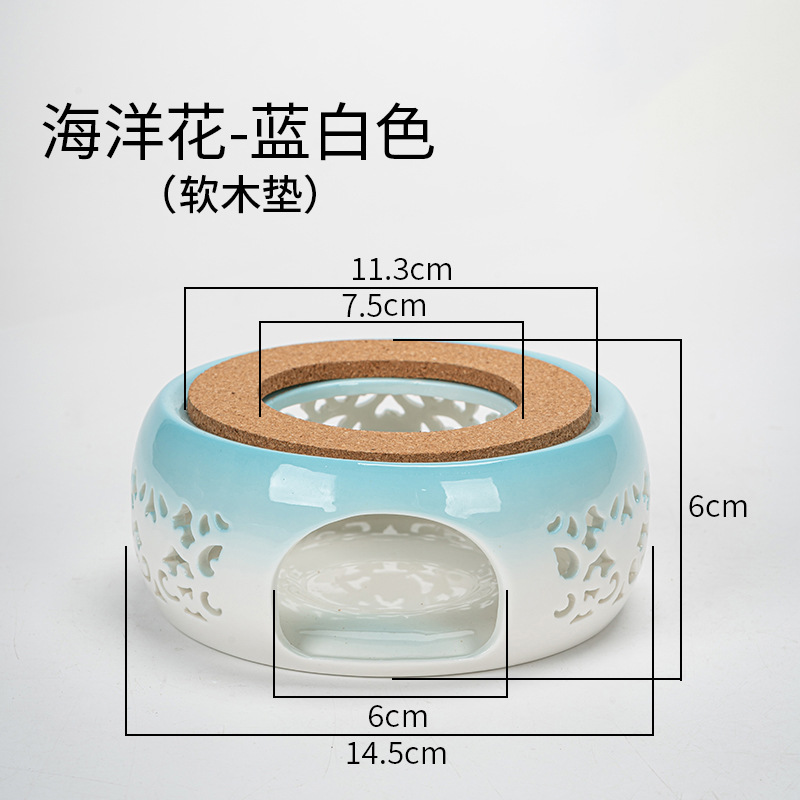 Directo de fábrica de té de la vela calentador de cerámica de la preservación del calor del hogar calefacción calentador de té restaurante Hotel calentador de té