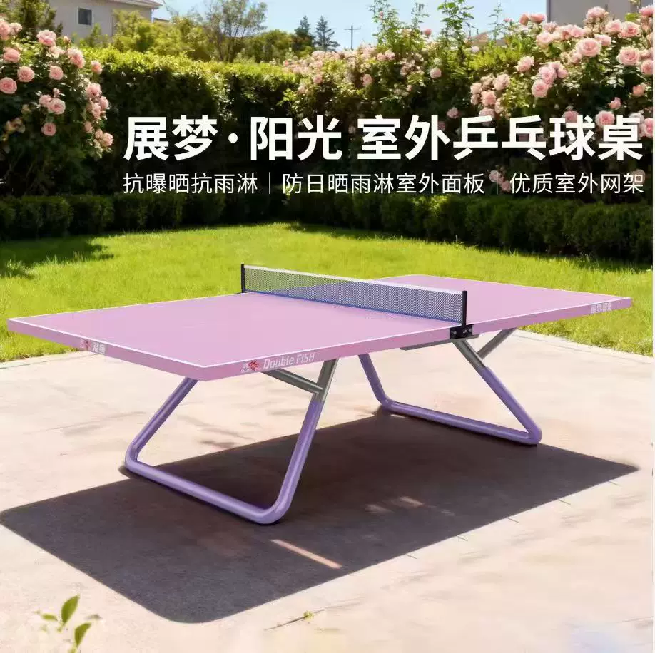 25新品ITTF认证双鱼展梦阳光乒乓球台室外标准尺寸大赛级乒乓球桌