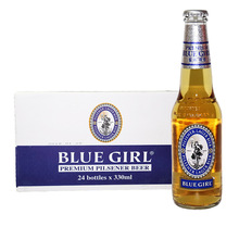 韩国蓝妹啤酒BLUE GIRL清啤酒行货整箱330ml*24瓶装