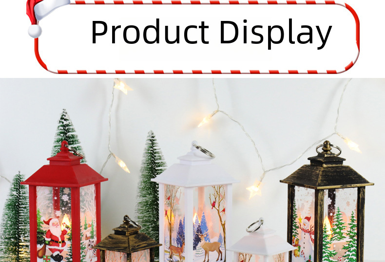 Christmas wind lamp Candlestick lamp night light for the elderly snowman decoration night light desktop ornaments Christmas decorations_voghion.com