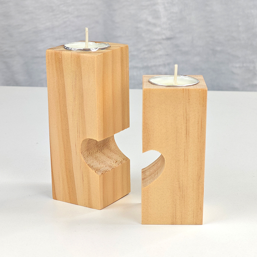 Fabricante de candelabros de transferencia térmica directa de transferencia térmica decoración de candelabros de madera DLY material al por mayor