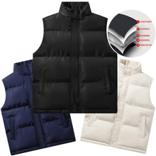 跨境棉马甲男士新款棉服潮流外穿背心加厚保暖时尚男士坎肩外套男