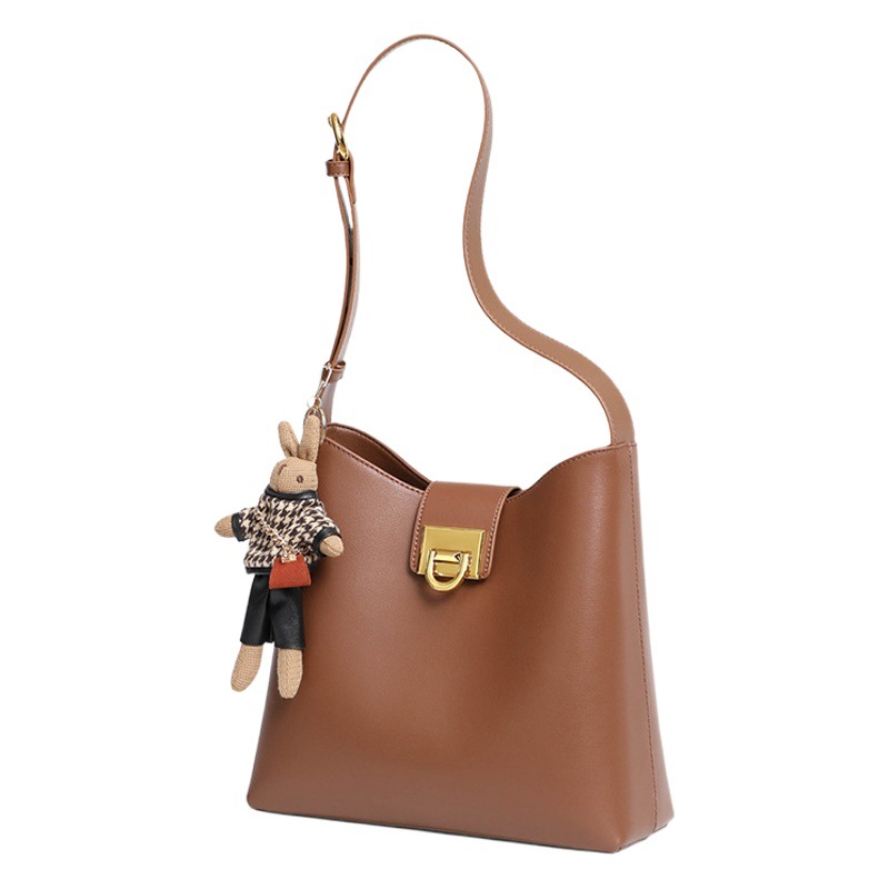 Viney gran bolsa 2023 nueva moda cuero genuino moda cubo bolsa de gran capacidad hombro Messenger Bag bolsa de mujer