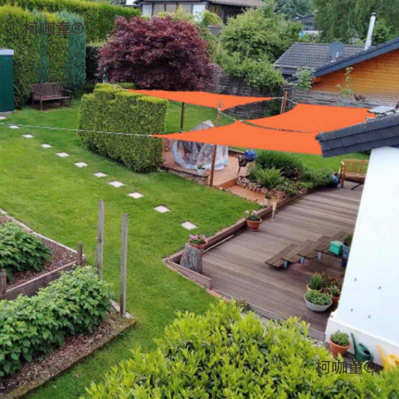 Cross-Border Outdoor Courtyard Garden Waterproof Sunshade Sail Polyester Rectangular Awning Waterproof and Anti-Uv Metabo