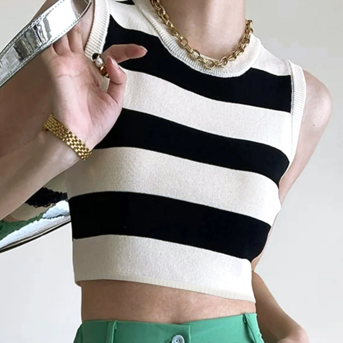 Внешняя торговля Трансграничная Европа и США Амазонка Источник вязаный свитер женский жилет с круглым вырезом