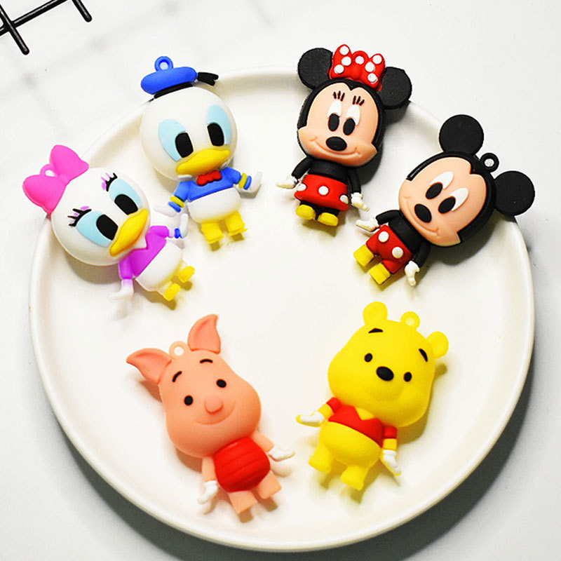 Creative Cartoon Mickey Keychain Cute Gift Couple Children's Bag Key Doll Pendant Car Key Ring