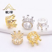 14K����ɫ�ʹڴ���� diy�ֹ�΢��ʯ ��ñȦ���鴮���Ʒ���