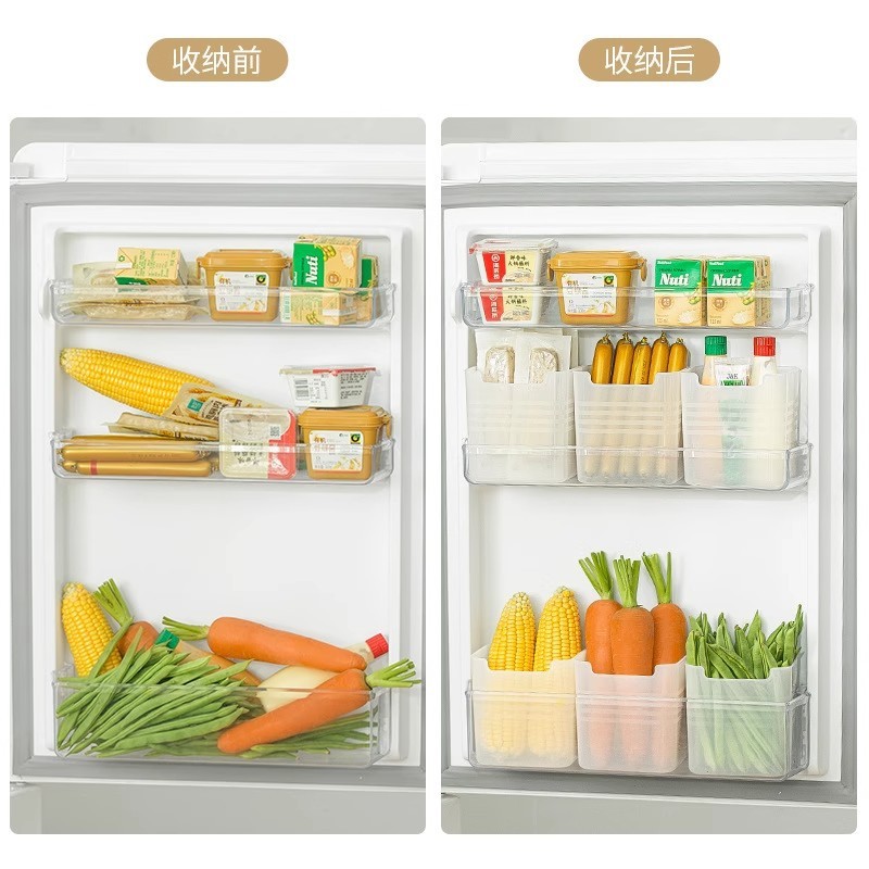 冰箱侧门收纳盒分装整理神器内侧保鲜食品级侧面储物门上盒子厨房|undefined