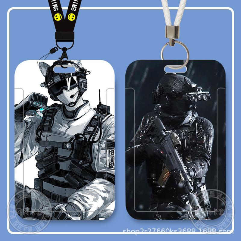 Call of Duty Themed Student Sliding Cover Card Holder for Meal Cards, Bus Cards, Id Cards, and Access Cards