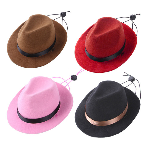 Wholesale Creative New Pet Hats Dog Cowboy Hat Triangle Scarf Set Headband Cat Funny Headgear 