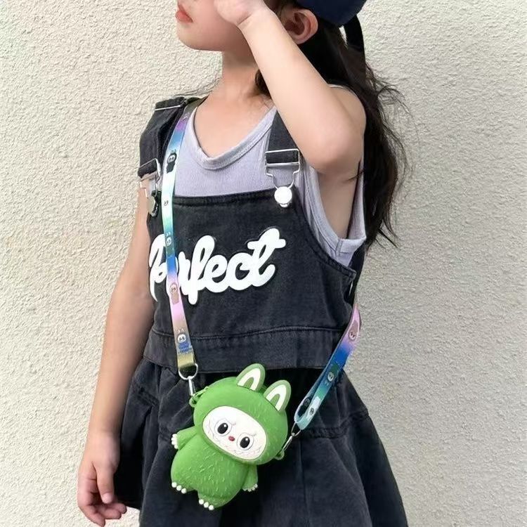 外国貿易人気のラブブシリコンクロスボディバッグ漫画かわいいラブブヘッドフォンバッグ男の子と女の子のための収納バッグ在庫あり|undefined