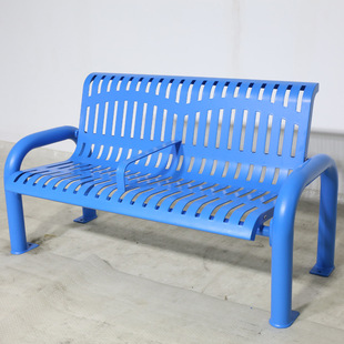 Steel Structure Park Chairs, School Public Facilities Leisure Seats, Garden Community Iron Outdoor Public Benches