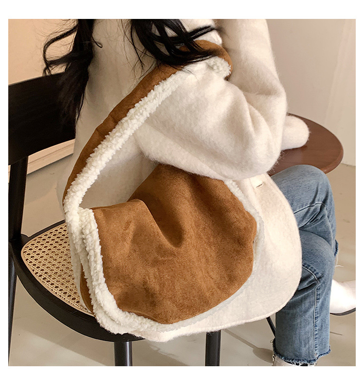 Moda Gran Capacidad Hombro Nuevo Invierno Peludo Esmerilado Moda Casual Bolso Femenino display picture 3