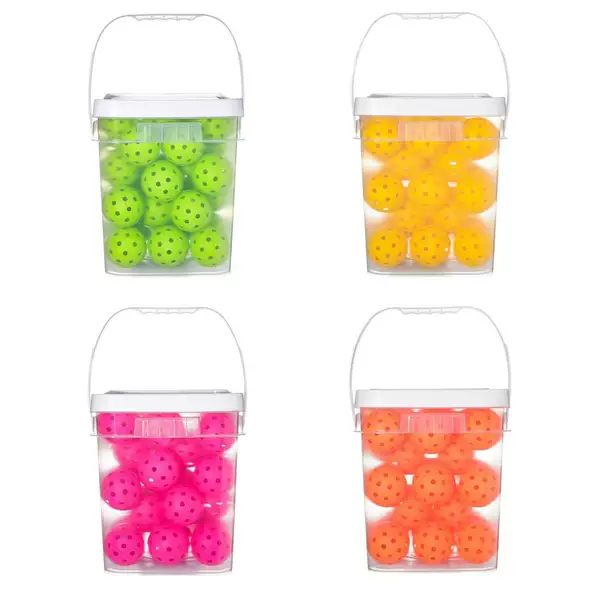 Tpe Hard Pickleball 40 Holes Outdoor Training Pickleball Injection Molding Luminous Cross-Border Storage Satchel Barrel