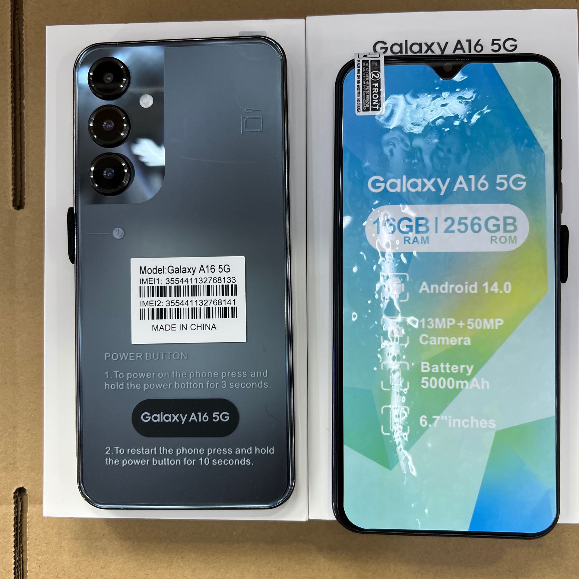 Hot sell Galaxy A16 5g 256g+16gb 6.7inch跨境外贸安卓智能手机