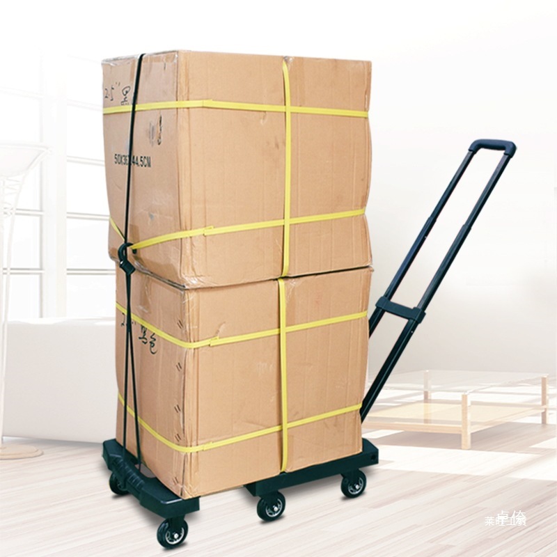 Small Cart for Picking up Express Vegetables, Shopping, Camping, Folding, Portable, Telescopic, Outdoor Trolley, Cargo Trailer, Small Trailer