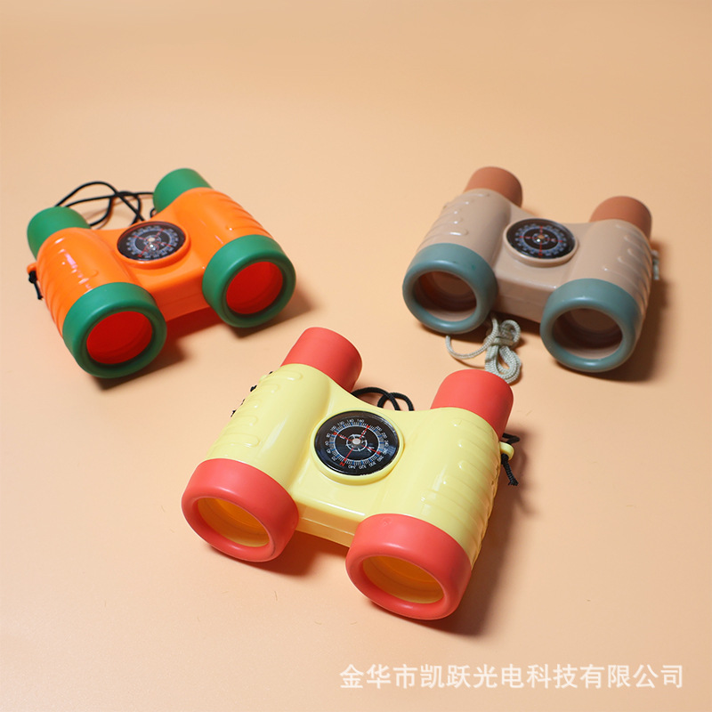 亚马逊热卖新款指南针益智科教玩具双筒DIY儿童探险望远镜