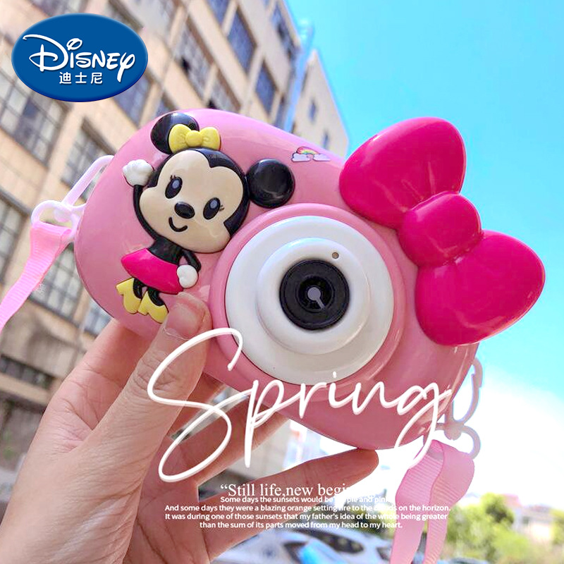 迪士尼米奇全自动吹泡泡相机网红蝴蝶结相机网红灯光泡泡机玩具