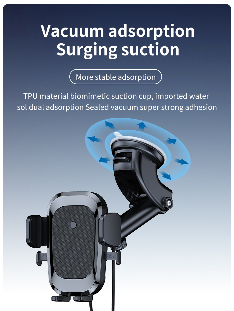 Cross-border hot-selling car mobile phone navigation bracket steam instrument panel suction cup multi-function gravity telescopic mobile phone bracket