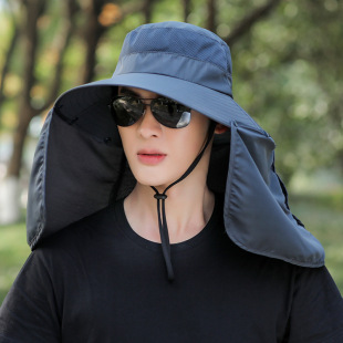 Sun Protection Hat Men's Summer Sun Hat Outdoor Fishing Hat Large Brim Face Covering Fisherman Hat Sun Protection Hat