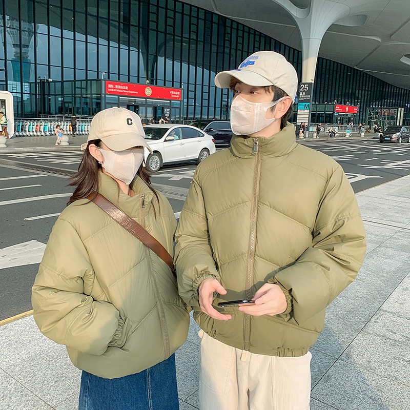 2024 nuevo algodón de pluma de invierno de mujer engrosado chaqueta de algodón coreana pequeña moda suelta ropa de pan