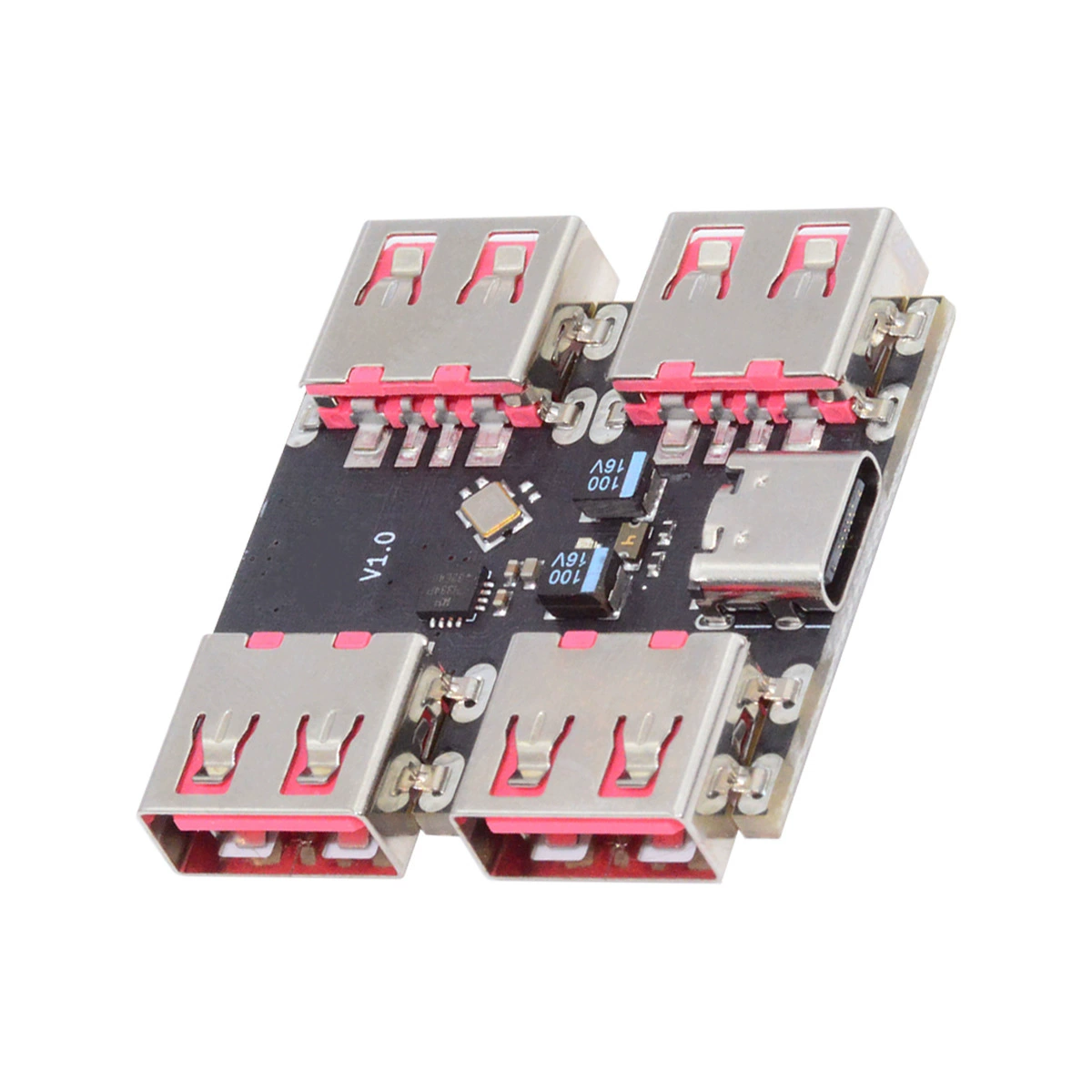 7 четыре 4Pin Type-c удлинитель USB-HUB 4‑х разъемный док-станция USB2.0 сплиттер хаб модуль
