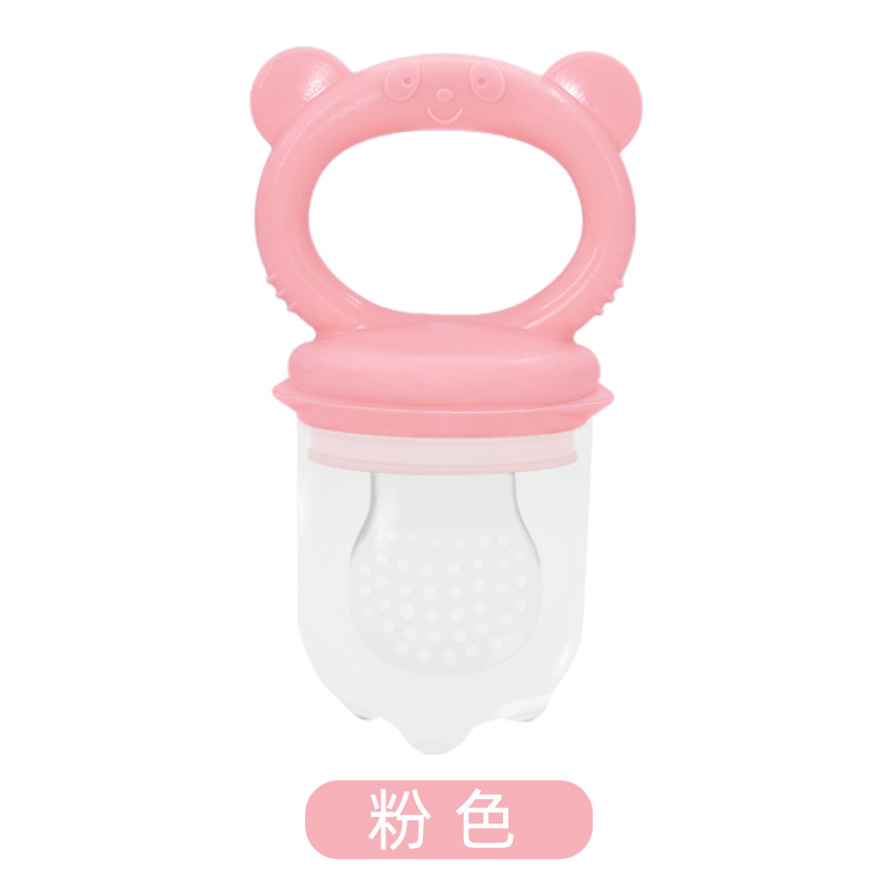 Bite le frutas y verduras le bebés y bebés bolsas de malla de silicona alimentador de bebés chupeta súper suave goma de dientes suplementos de frutas