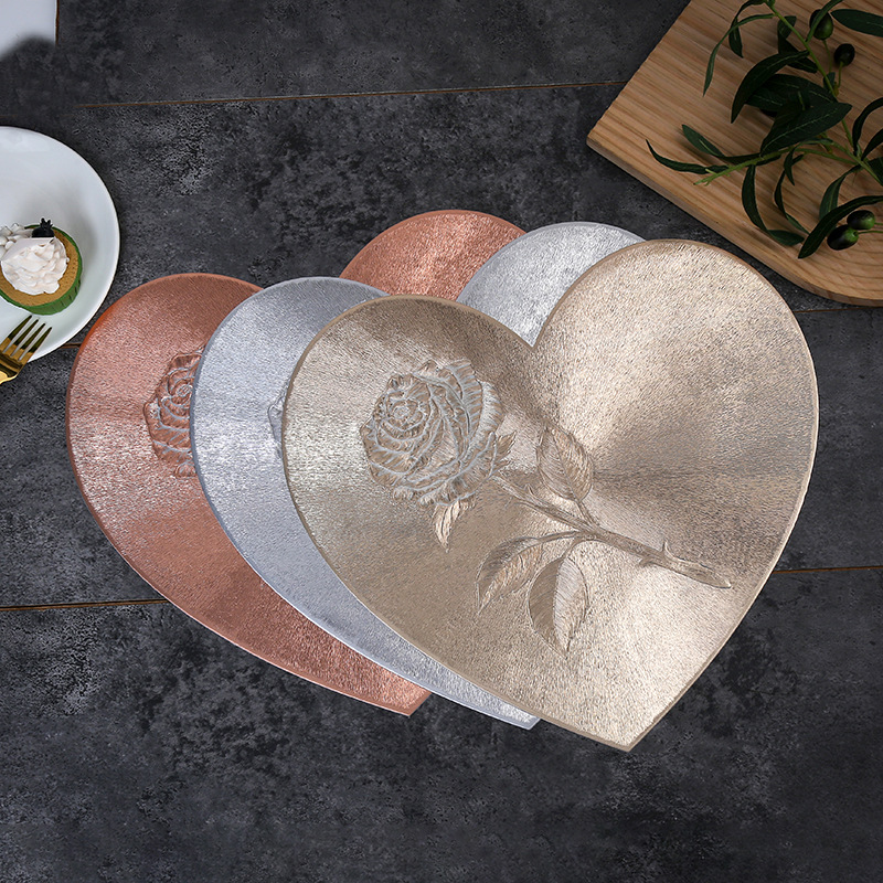 Mantel de pvc de amor transfronterizo rosa mantel de pvc, anti-escaldado, anti-aceite, lavable, aislamiento térmico, tapete de mesa de hotel y restaurante al por mayor