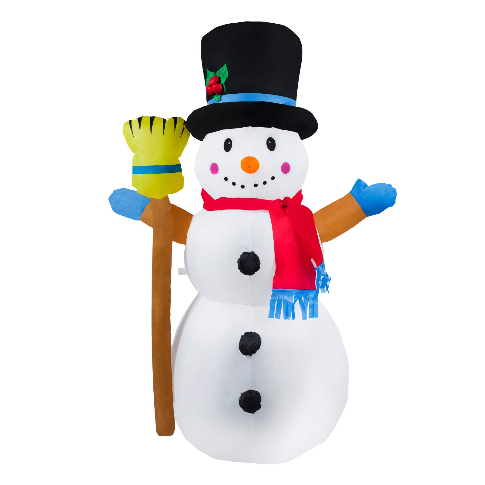 Venta directa de fábrica 1,2 m Navidad muñeco de nieve inflable modelo inflable incorporado LED giratorio luces de colores decoraciones de escena de Navidad