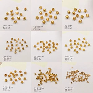 S925 Silver Plated Gold Torus Loose Bead Spacer Semi-finished DIY Jewelry Crystal Jewelry Bracelet Necklace Accessories