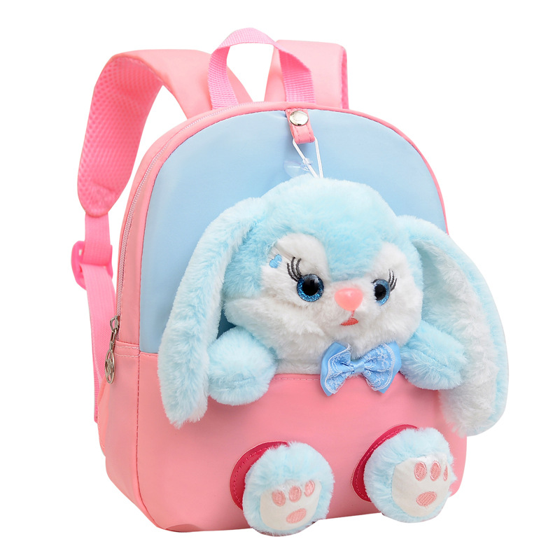 Autumn and Winter Plush Kindergarten School Bag Gift Cartoon Children's Backpack Character Pendant Dual-Shoulder Student Backpack for Girls