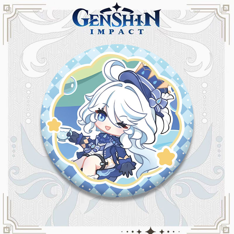 新款原神四周年Q版吧唧芙宁娜周边镭射温迪徽章挂件摆件谷子礼物|undefined