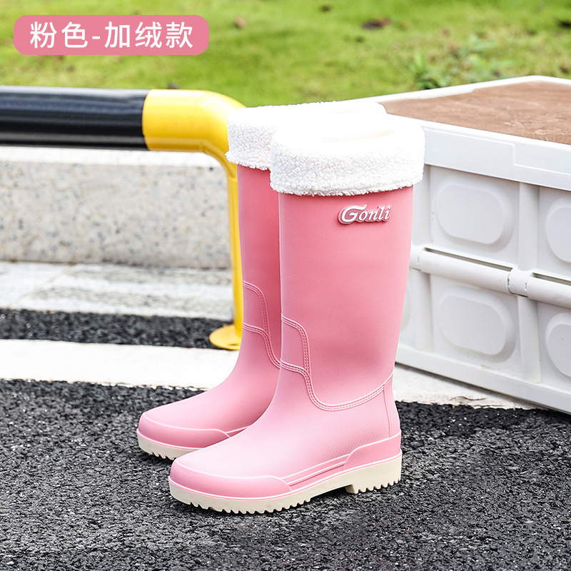 Botas de lluvia de mujer zapatos de lluvia de mujer 2023 nuevas botas de lluvia de barril alto para mujeres comercio exterior de Corea del Sur al por mayor transfronterizo