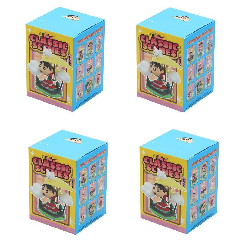 Figura coleccionable de Crayon Shin-chan, serie clásica de caja sorpresa, muñeco decorativo de escritorio, regalo creativo