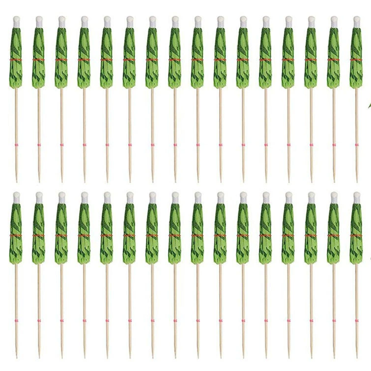 Одноразовая этикетка для зонтика гавайской кокосовой пальмы Коктейльная бумага Мини декоративная этикетка Арбузный зонтик Стерео этикетка с ананасом