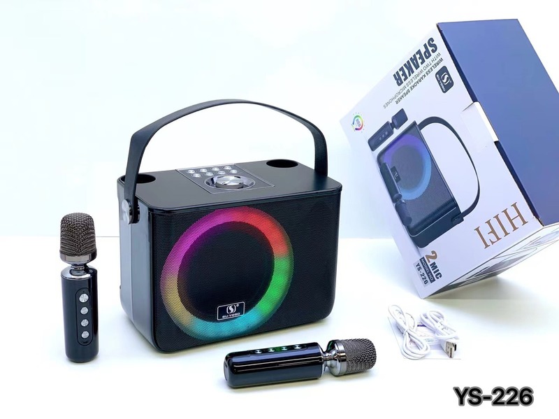 YS226 クロスボーダー ワイヤレス Bluetooth スピーカー サブウーファー デュアルマイク カラオケスピーカー アウトドア ステレオ|undefined