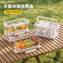 手提保鲜盒户外出露营春游野餐食级纳便携移动冰箱水果便当盒