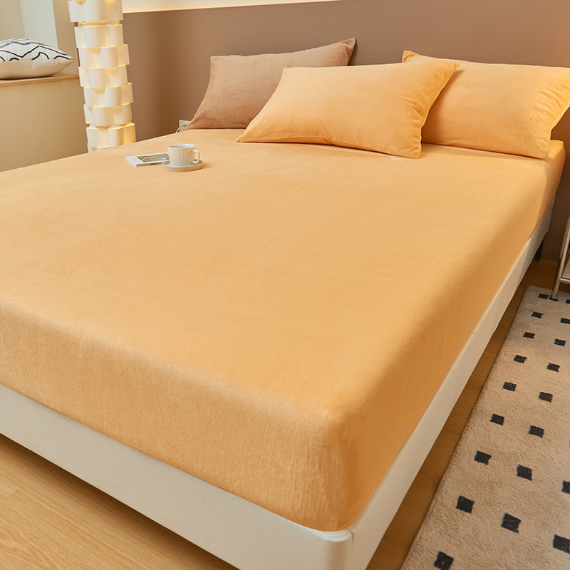 Invierno engrosado cama de leche de camisa una sola cubierta de colchón tres conjuntos de cubierta de cama de estera Memphis transmisión en vivo al por mayor