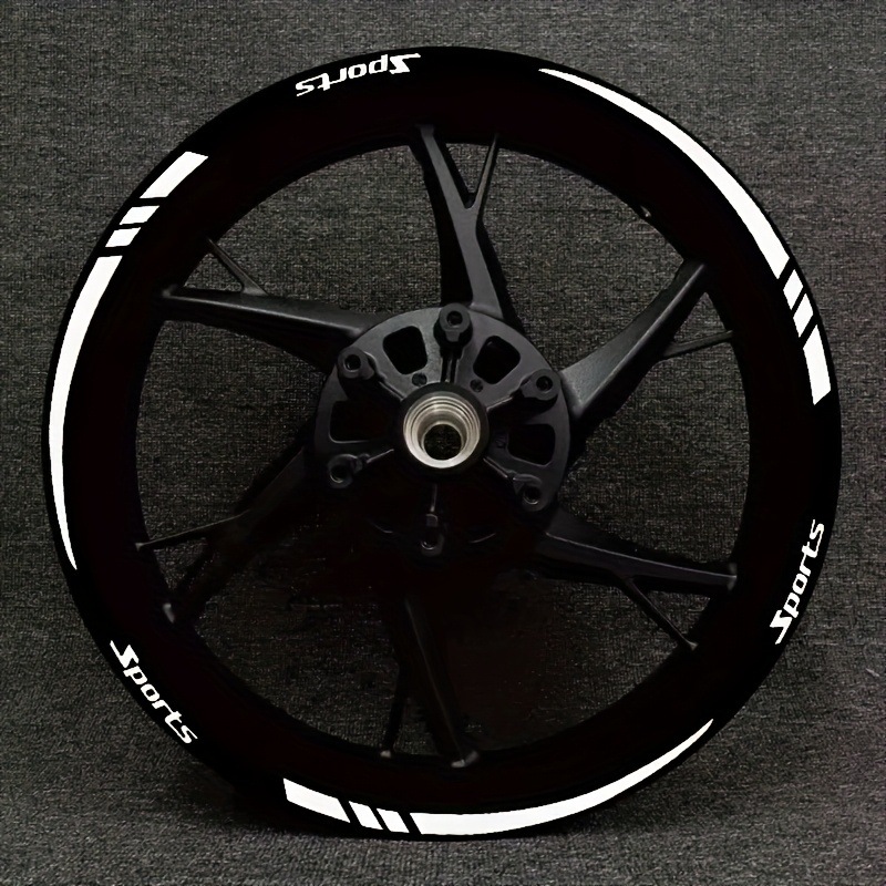 跨境TEMU亚马逊专供24片反光汽车摩托车轮胎贴纸